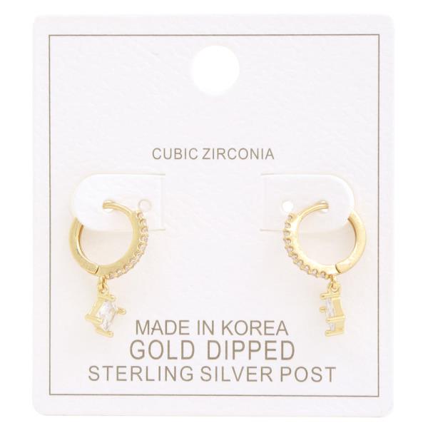 CZ HUGGIE GOLD DIPPED EARRING