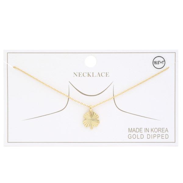 CLOVER CHARM GOLD DIPPED NECKLACE