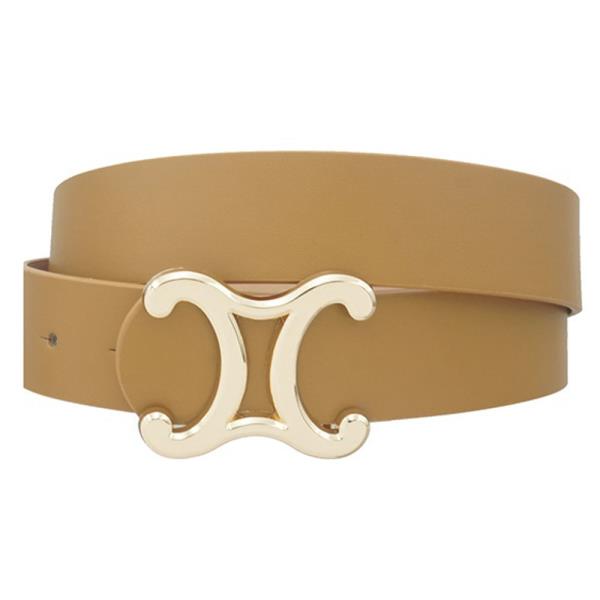 CURVED MIRROR C BUCKLE BELT