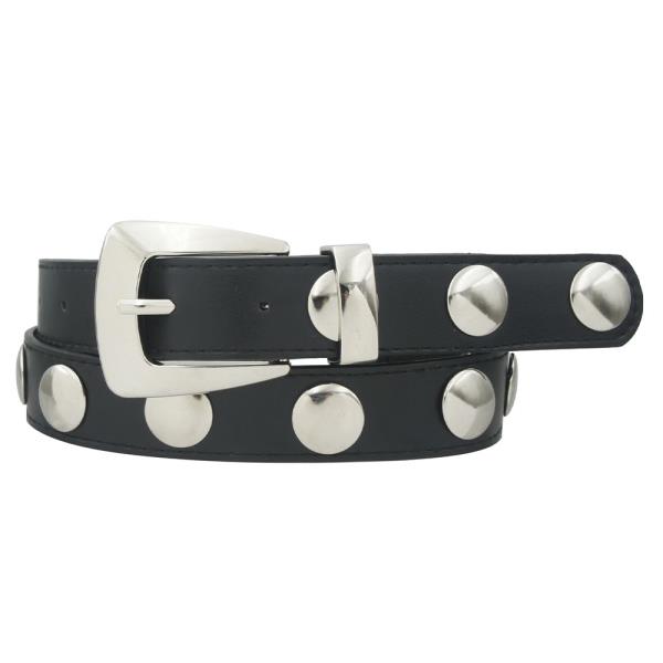 MODERN COWBOY BUCKLE BELT WITH STUDDED STRAP