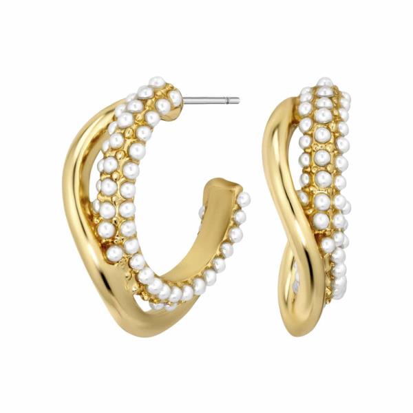 PEARL METAL 25MM HOOP EARRING