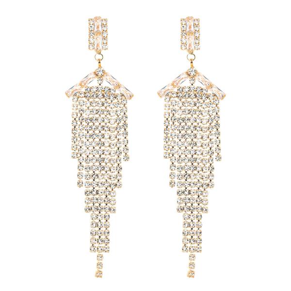 RHINESTONE DANGLE EARRING