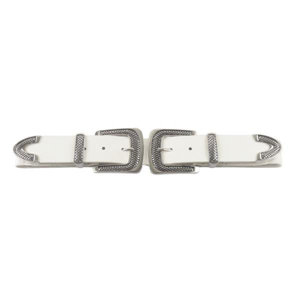 WESTERN STYLE DOUBLE BUCKLE ELASTIC BELT