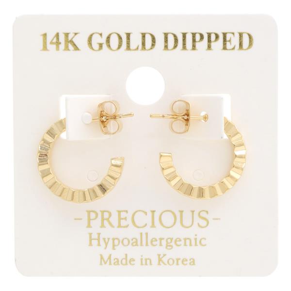 14K GOLD DIPPED OPEN HOOP EARRING