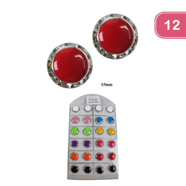 RHINESTONE STUD EARRING (12 UNITS)