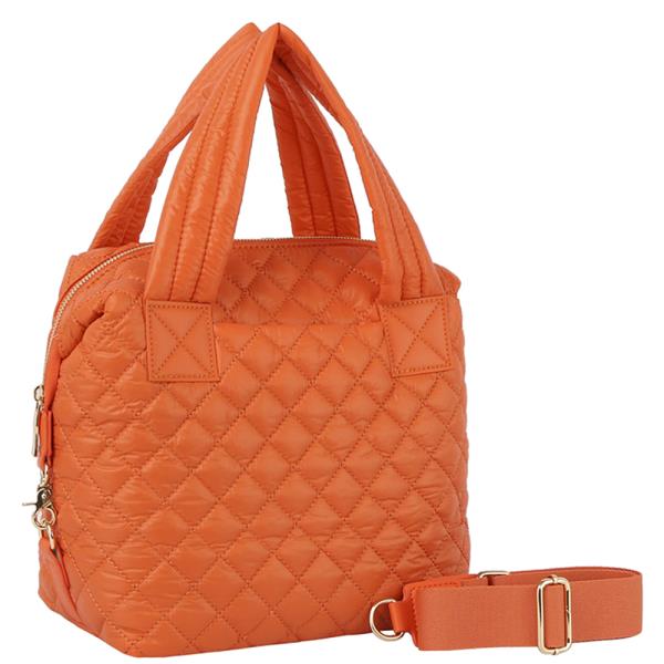 (ONLINE ONLY) QUILTED HANDLE TOTE BAG W STRAP