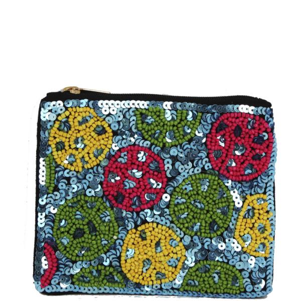SEED BEAD COIN PURSE BAG