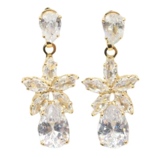 CRYSTAL RHINESTONE BRIDAL PARTY DANGLE EARRING