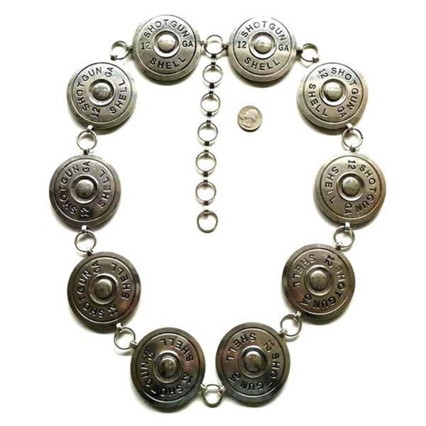 WESTERN STYLE COIN METAL CHAIN BELT