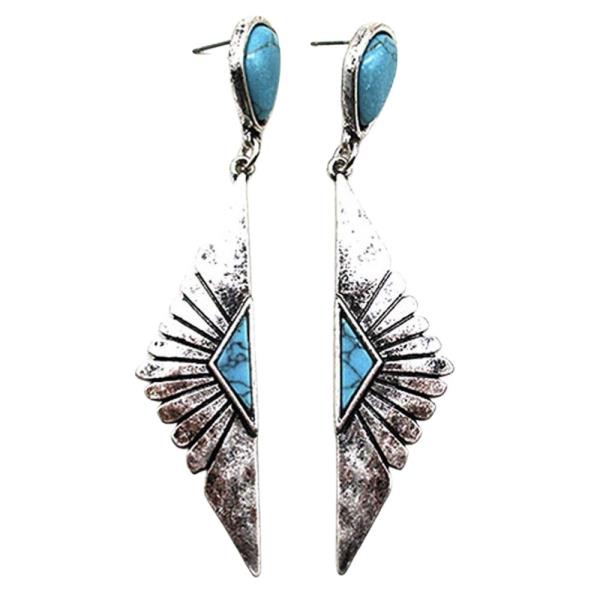 WESTERN METAL DANGLE EARRING