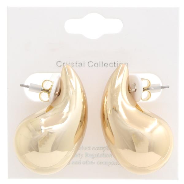 TEARDROP METAL EARRING