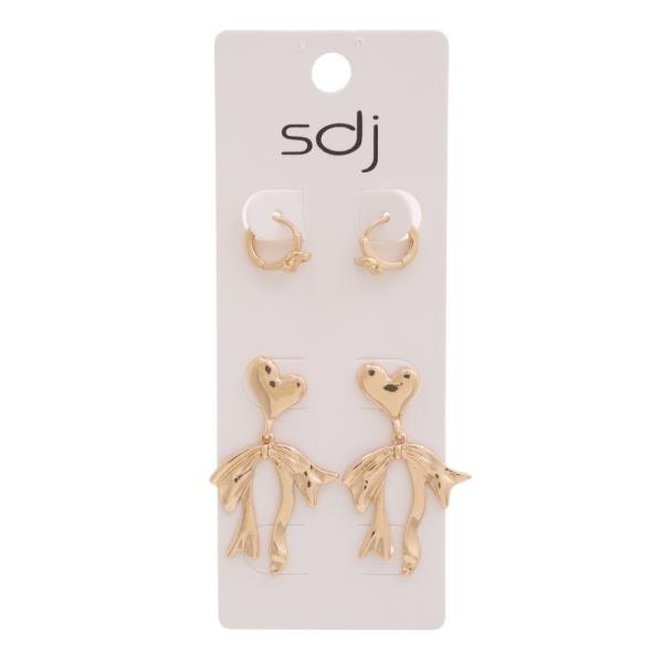 SDJ METAL MULTI EARRING 2 PAIR SET