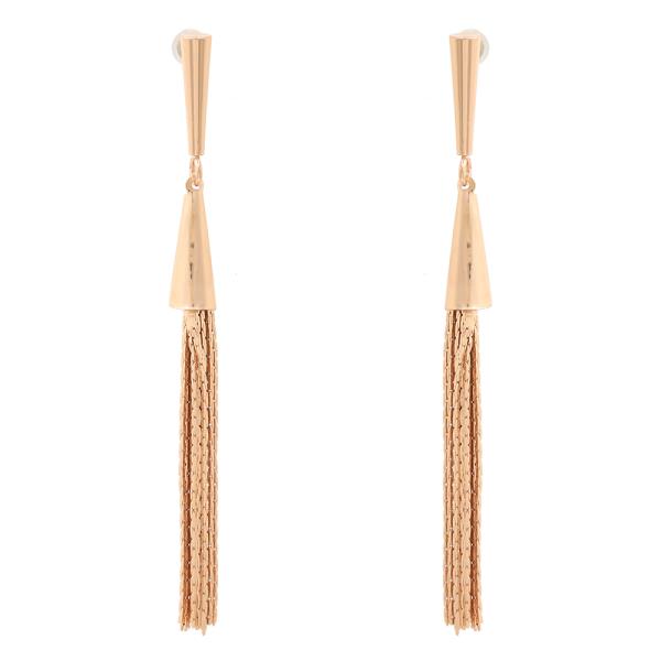 METAL TASSEL DANGLE EARRING