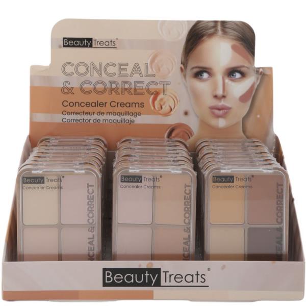 BEAUTY TREATS CONCEAL & CORRECT CONCEALER CREAMS (24 UNITS)
