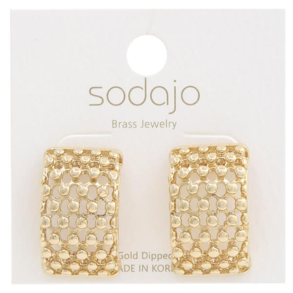 SODAJO METAL GOLD DIPPED EARRING