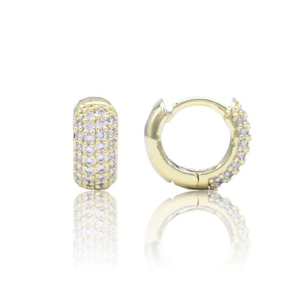 MICRO-PAVE HOOP EARRING