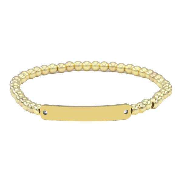BAR STAINLESS STEEL STRETCH BRACELET