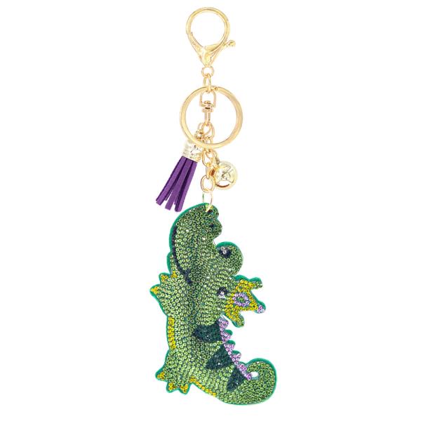 MARDI GRAS CROCODILE KEYCHAIN