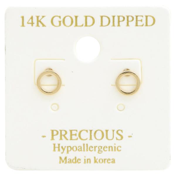 14K GOLD DIPPED ROUND EARRING