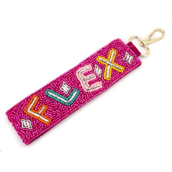 SEED BEAD FLEX KEYCHAIN