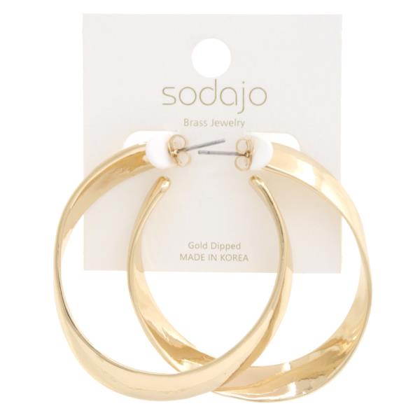 SODAJO GOLD DIPPED HOOP EARRING