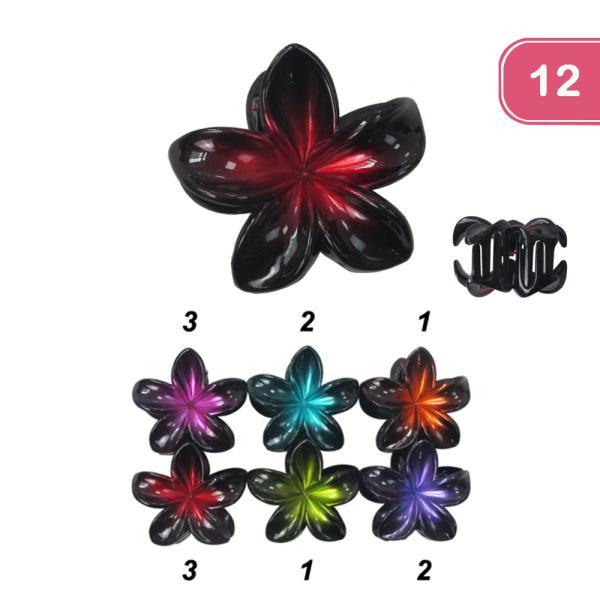 FLOWER HAIR CLIP (12 UNITS)