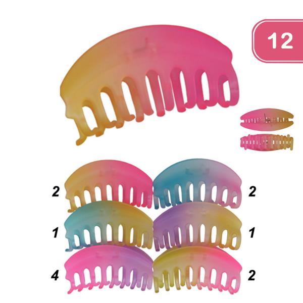 MATTE HAIR CLIP (12 UNITS)