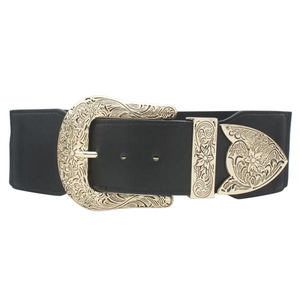 PLUS SIZE WESTERN STYLE BUCKLE ELASTIC BELT