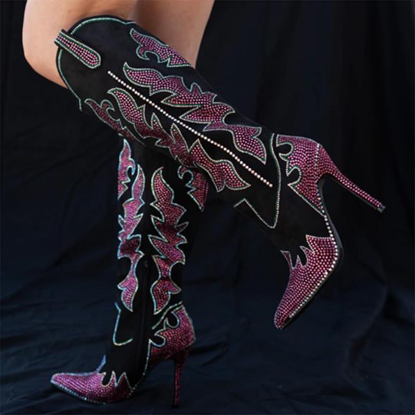 RHINESTONE WESTERN OTK BOOTS 12 PAIRS
