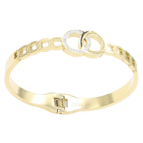 STAINLESS STEEL METAL HINGED BRACELET