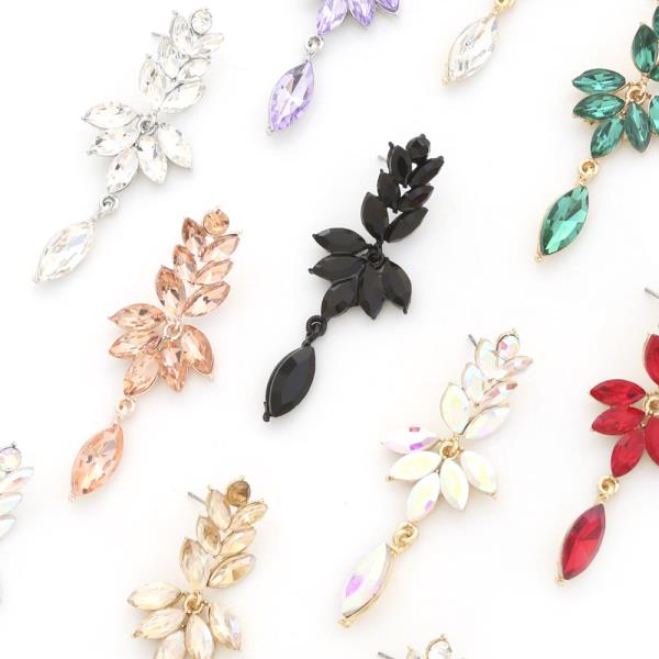 MARQUISE RHINESTONE DANGLE EARRING