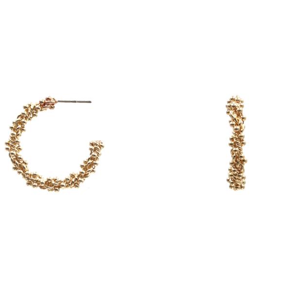 FLAKE METAL HOOP EARRING
