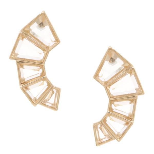 CRYSTAL METAL EARRING