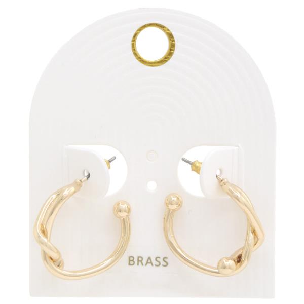 KNOT OPEN HOOP METAL EARRING