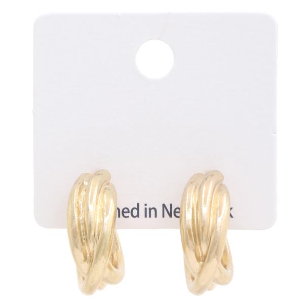 TRIPLE OPEN HOOP METAL EARRING
