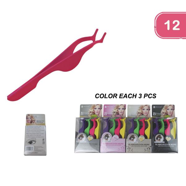 EYELASH APPLICATOR TWEEZER SET(12 UNITS)