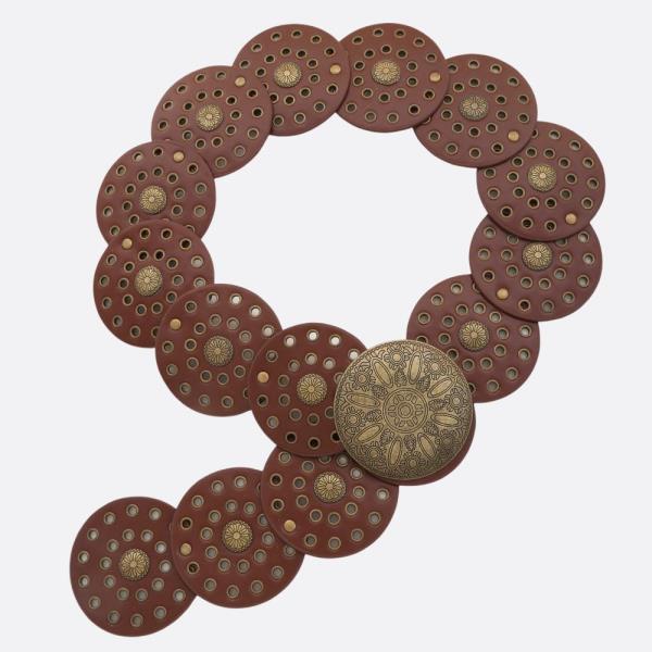 WESTERN Y2K ROUND SUN STUDDED BELT