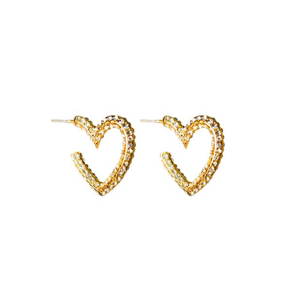 HEART OUTLINE POST HOOP EARRING