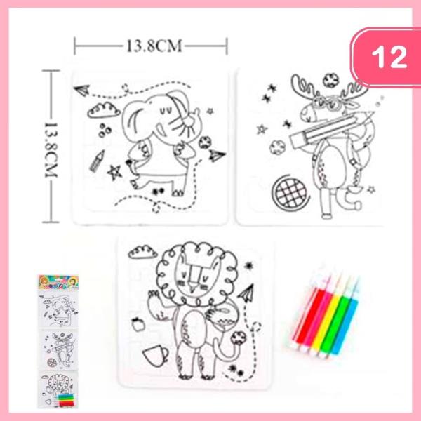 ANIMAL  CANVA (12 UNITS)