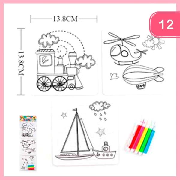 TRAIN BOAT HELICOPTER CANVA (12 UNITS)