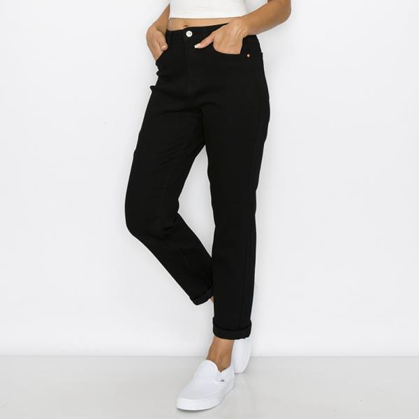 ($12.43 x 15PCS) BASIC ROLLED CUFF MOM JEAN