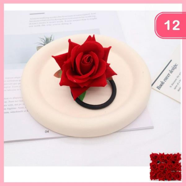 ROSE HAIR TIE (12 UNITS )