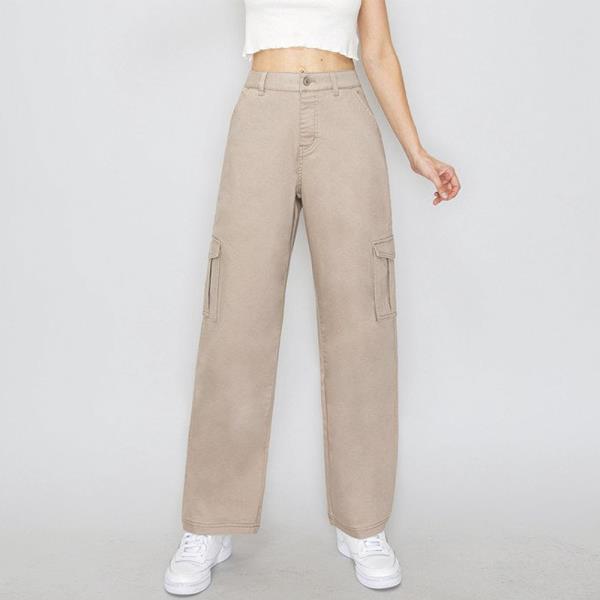($11.30 x 15PCS) TWILL WIDE LEG CARGO PANTS
