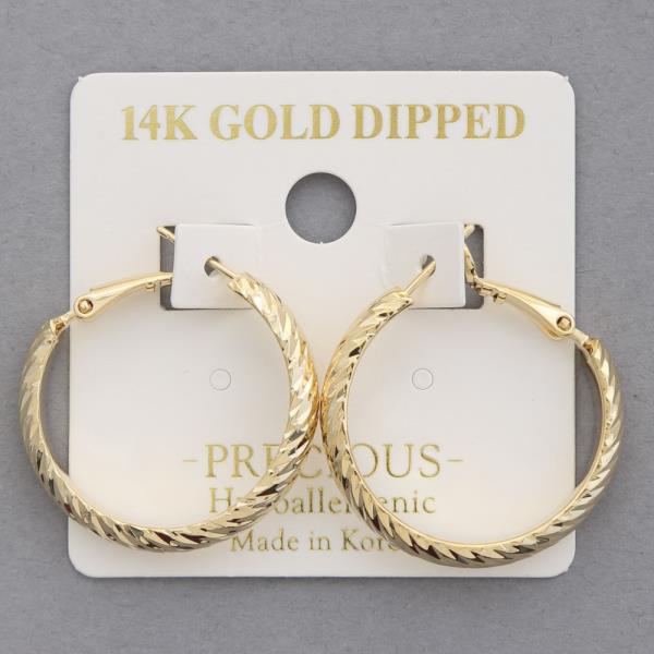 14K GOLD DIPPED HOOP EARRING