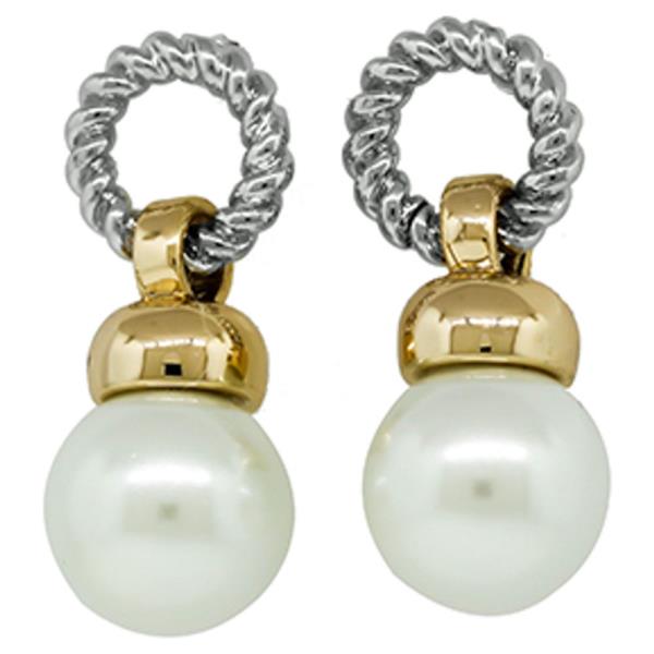 TWO TONE PEARL EARRING