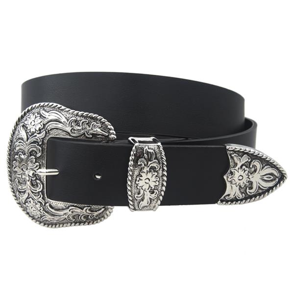 ASHLEY FLORA WESTERN BUCKLE BELT