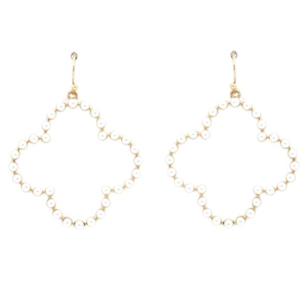 PEARL CLOVER DANGLE EARRING