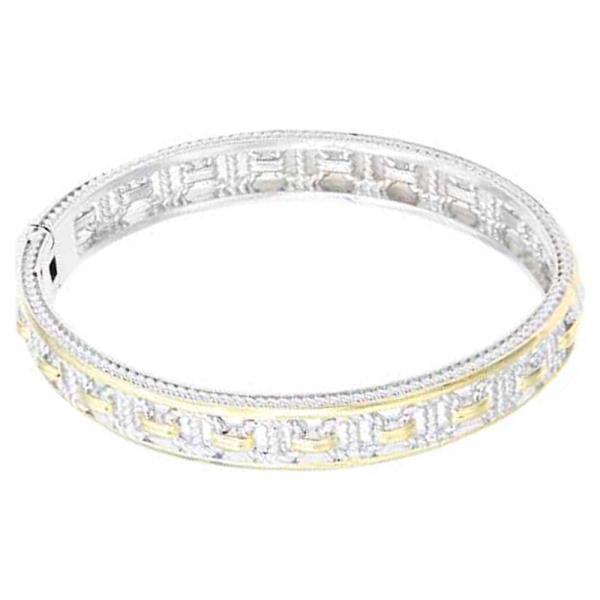 TWO TONE METAL BANGLE BRACELET