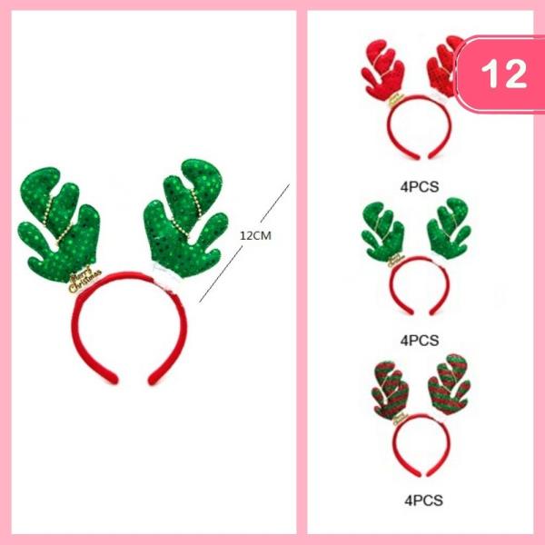 REINDEER ANTLERS HEADBAND (12 UNITS)