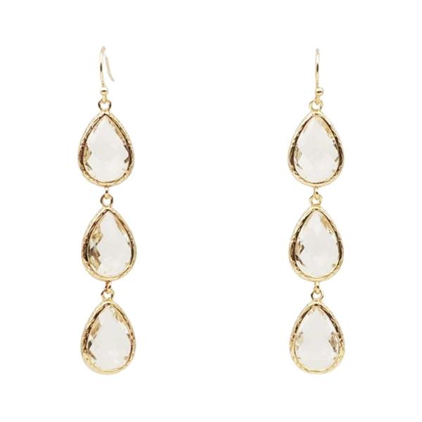 TRIPLE TEARDROP DANGLE EARRING